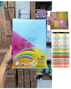PaperFine Color A4 80 gr 25 sheet IT 120 Ocean Kertas Fotocopy Print HVS Warna