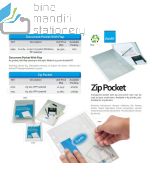 Jual Plastik folder multiholes untuk aneka ring binder Bantex 2070 Zipper Binder Pocket A5 PP terlengkap di toko alat tulis
