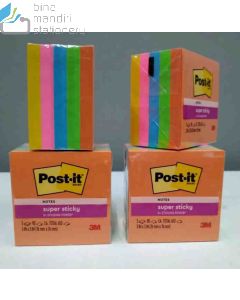 3M Post-it 654-5SSAU Super Sticky Note 76x76mm 450 Sheets