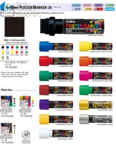 Foto alat tulis merk Artline terlaris type Artline EPP-30 Poster Marker Spidol Untuk Menulis Pada Poster Box Style