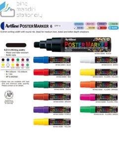 Katalog perlengkapan Kantor Artline EPP-6 Poster Marker Spidol Untuk Menulis Pada Poster Bullet Style dan gambarnya