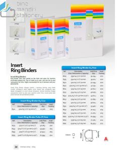 Jual Map berkas arsip Bantex 8523 Insert Ring Binder 5222 FC 2D-25mm White termurah harga grosir Jakarta