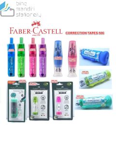 Contoh Tipex kertas pita koreksi Faber-Castell Correction Tape QAR 506 Blue Colour (169451) merek Faber Castell