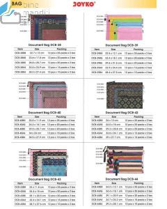 Jual Kantong Poket Resleting Dokument Joyko Document Bag DCB-38 A5 (Garis Metalik) termurah harga grosir Jakarta